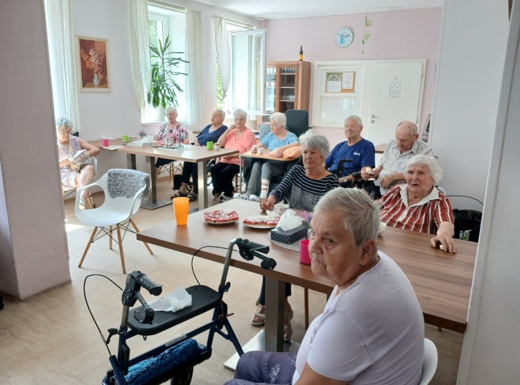 Setkání s harmonikou v Centru sociálních služeb Emausy